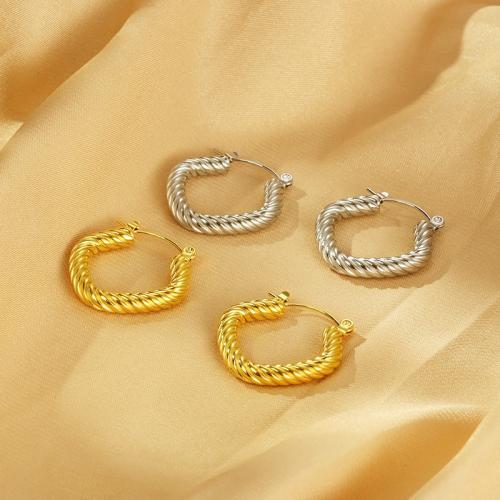 Stainless Steel Leverback Earring, 304 Stainless Steel, Rhombus, Vacuum Ion Plating, for woman 