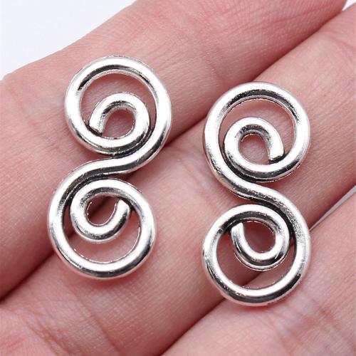 Zinc Alloy Charm Connector, antique silver color plated, DIY & 1/1 loop 