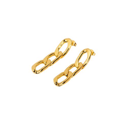 304 Stainless Steel Drop Earring, Geometrical Pattern, gold color plated & for woman & hollow 