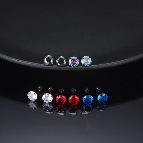 Stainless Steel Rhinestone Stud Earring, 304 Stainless Steel, fashion jewelry & Unisex & with rhinestone 