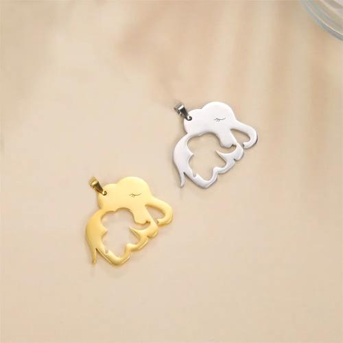 Pendentifs d'animaux en acier inoxydable , Acier inoxydable 304, éléphant, DIY & styles différents pour le choix, plus de couleurs à choisir, Vendu par PC[