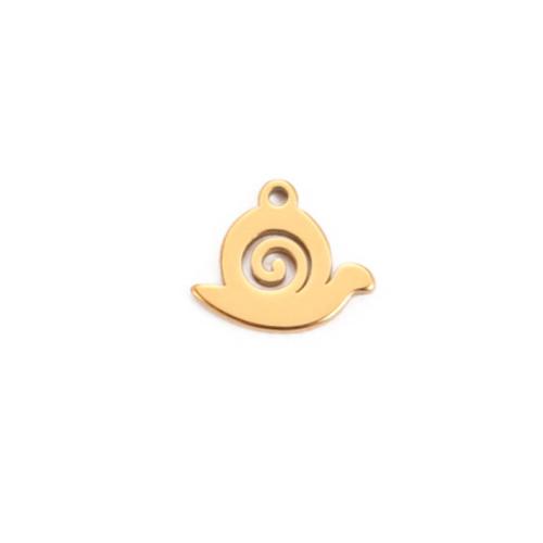 Edelstahl Tier Anhänger, 304 Edelstahl, Schnecke, Vakuum-Ionen-Beschichtung, DIY, keine, 11.1x9.5mm, verkauft von PC[