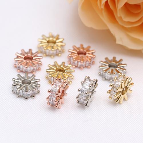 Cubic Zirconia Micro Pave Brass Beads, DIY & micro pave cubic zirconia [