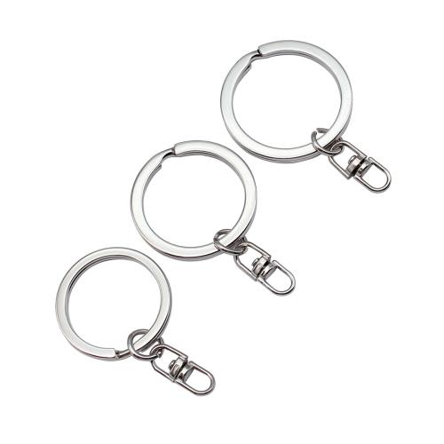 Zinc Alloy Key Chain Jewelry, Iron, Round, plated, DIY 