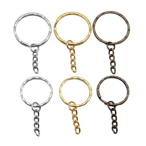 Zinc Alloy Key Chain Jewelry, Iron, Round, plated, DIY 