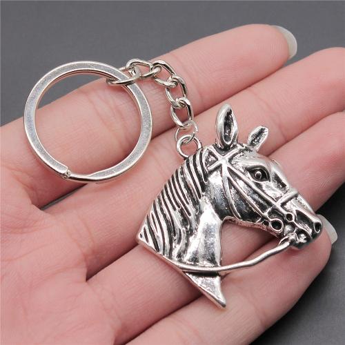 Zinc Alloy Key Chain Jewelry, Horse, plated, fashion jewelry 