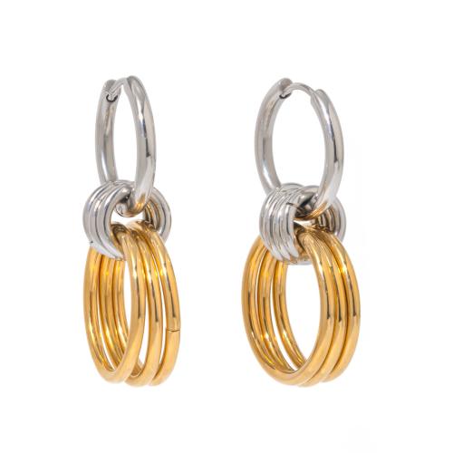 Stainless Steel Drop Earring, 304 Stainless Steel, Vacuum Ion Plating, fashion jewelry & for woman 