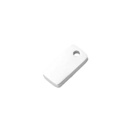 Stainless Steel Tag Charm, 304 Stainless Steel, Rectangle, Vacuum Ion Plating, DIY Approx 1mm 