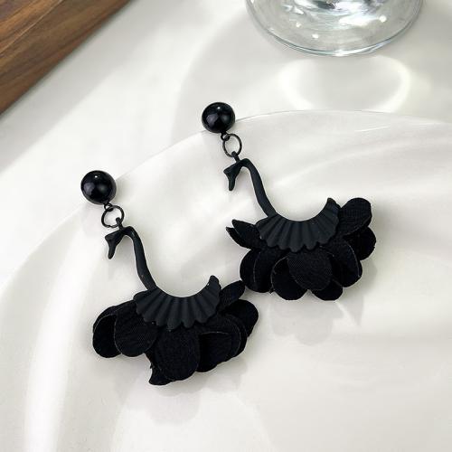 Zinc Alloy Drop Earring, plated, fashion jewelry, black 