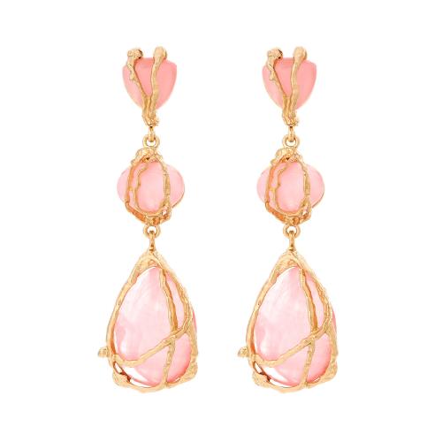 Resin Zinc Alloy Earring, with Resin, for woman 