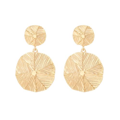 Zinc Alloy Drop Earring, plated, for woman, golden 