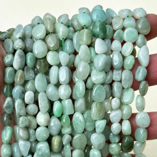 Perle de jade de Birmanie, pepite, DIY, beads length 6-9mm Environ 38 cm, Vendu par brin[