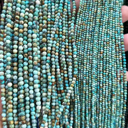 Natural Turquoise Beads, Round, DIY light blue Approx 38 cm [