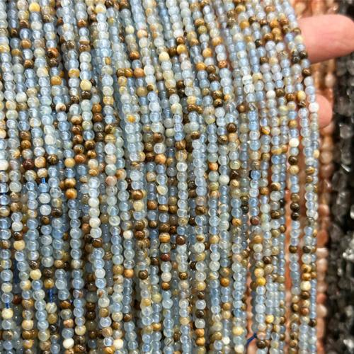 Single Gemstone Beads, Calcite, Round, DIY blue Approx 39 cm 