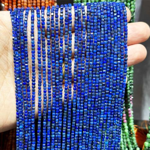 Бусины природных лазурит, Лазурит, Квадратная форма, DIY, beads length 2-2.5mm, длина:Приблизительно 38 см, Приблизительно 150ПК/Strand, продается Strand[