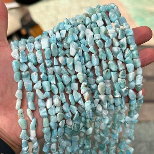 Single Gemstone Beads, Larimar, irregular, DIY Approx 38 cm 