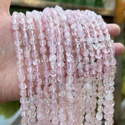 Бусы из природного розового кварца , розовый кварц, Нерегулярные, DIY, beads length 5-8mm, длина:Приблизительно 38-39 см, продается Strand