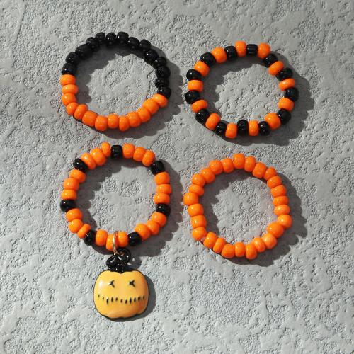 Seedbead Ring Set, with Zinc Alloy, Halloween Design & fashion jewelry & for woman 