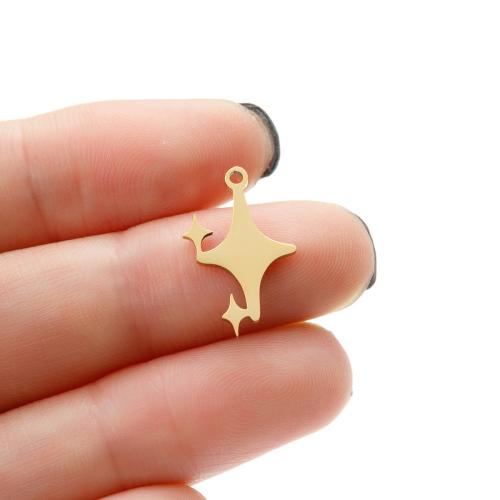 Stainless Steel Star Pendant, 304 Stainless Steel, Cross, Vacuum Ion Plating, DIY 