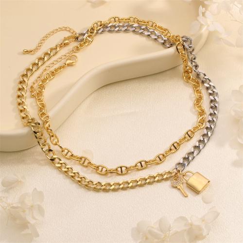 Brass Jewelry Necklace, with 5cm extender chain, plated, fashion jewelry & for woman Approx 40 cm 