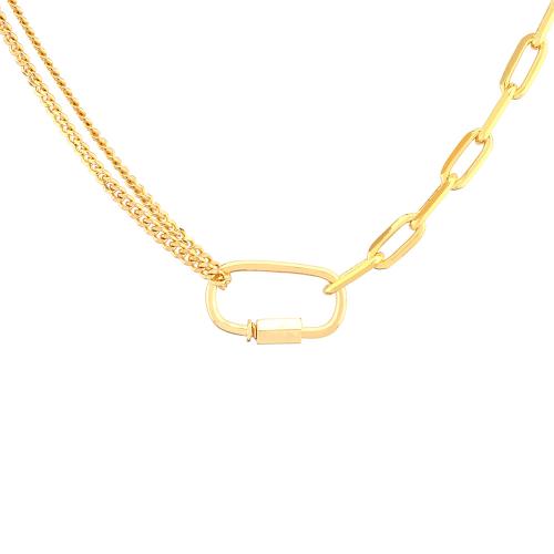 Brass Jewelry Necklace, with 5cm extender chain, plated, fashion jewelry & for woman Approx 40 cm 