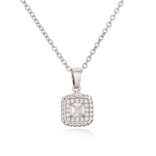 Collier en laiton cubique Zircon Micro Pave, Placage, pavé de micro zircon & pour femme, plus de couleurs à choisir, Vendu par PC