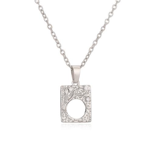 Collier en laiton cubique Zircon Micro Pave, Placage, pavé de micro zircon & pour femme, plus de couleurs à choisir, Vendu par PC