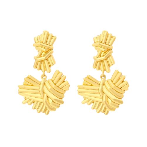 Zinc Alloy Drop Earring, plated, for woman, golden 