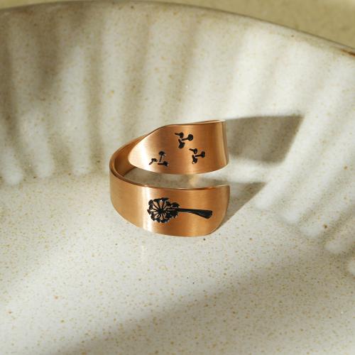 Enamel Stainless Steel Finger Ring, 304 Stainless Steel, plated, for woman [