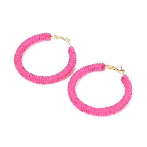 Fashion Create Jewelry Earring, Zinc Alloy, with Rafidah Grass, plated, for woman 