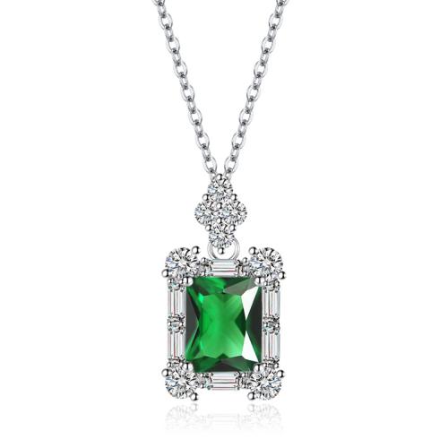 Cubic Zirconia Micro Pave Brass Jewelry Sets, plated & micro pave cubic zirconia & for woman, green 