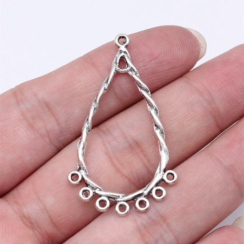 Zinc Alloy Charm Connector, Teardrop, plated, DIY & 1/7 loop 