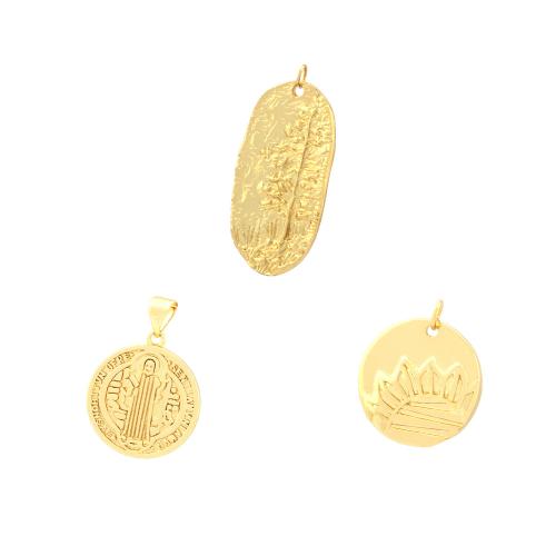 Brass Jewelry Pendants, gold color plated, DIY 