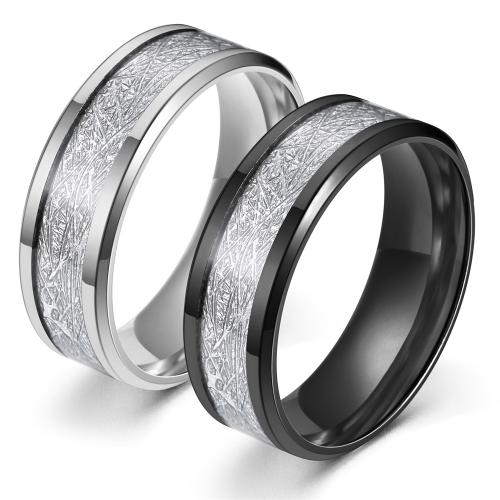 Titanium Steel Finger Ring, plated, Unisex [