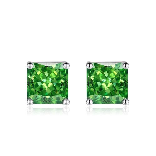 Cubic Zirconia Micro Pave Brass Earring, plated, micro pave cubic zirconia & for woman 