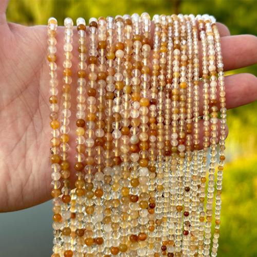 Golden Healer Quartz Beads, Round, DIY Approx 38 cm 