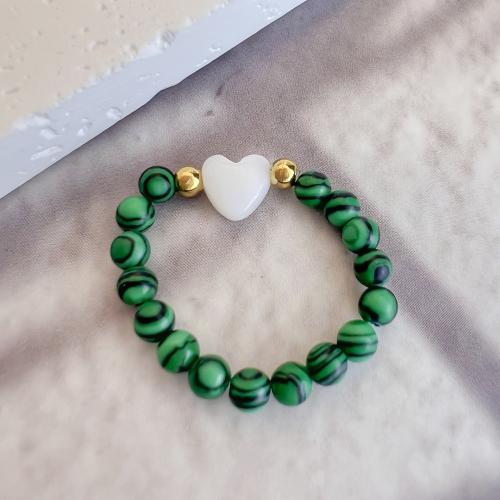 Bracelets de malachite, avec Acier inoxydable 304, bijoux de mode & styles différents pour le choix & pour femme, plus de couleurs à choisir Environ 17 cm, Vendu par PC