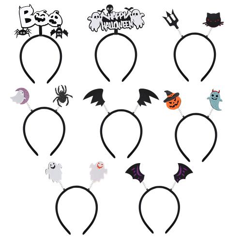 Plastic Hair Band, with Felt, Halloween Design black 