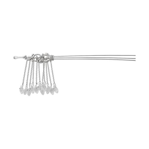 Bâton de cheveux, alliage de zinc, pour femme, argent, 175mm, Vendu par PC