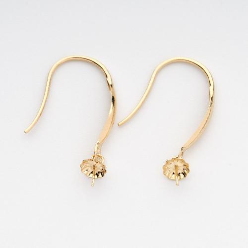 18K Gold Earring Hook, DIY 