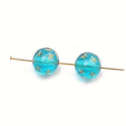 Acrylic Jewelry Beads, Round, DIY blue, Approx 