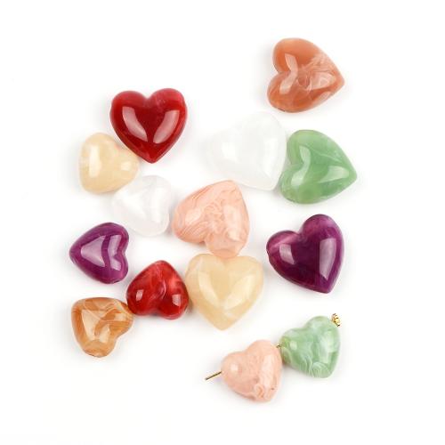 Acrylic Jewelry Beads, Heart, DIY mixed colors Approx 2mm [