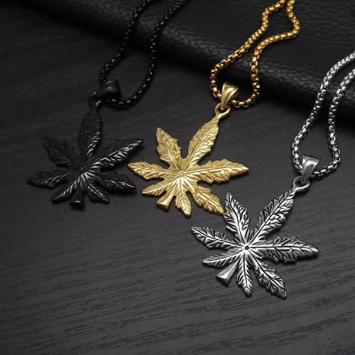 Pendentifs en titane, Acier titane, Feuille d'érable, Placage, styles différents pour le choix & pour homme, plus de couleurs à choisir cm, Vendu par PC