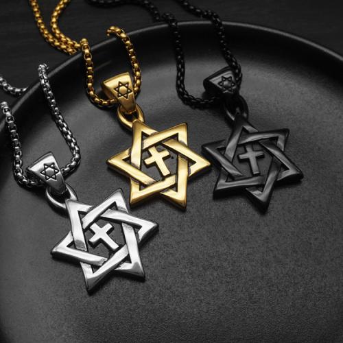 Pendentifs en titane, Acier titane, Hexagram, Placage, styles différents pour le choix & pour homme & émail, plus de couleurs à choisir cm, Vendu par PC