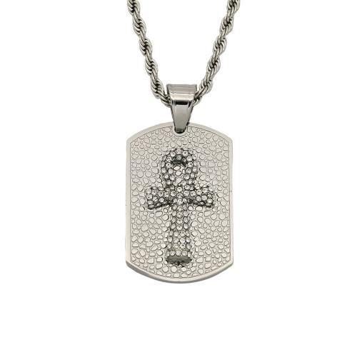 Stainless Steel Pendants, 316 Stainless Steel, plated, DIY & micro pave cubic zirconia [