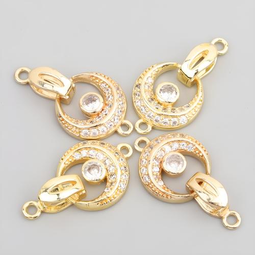 Brass Clasp Findings, plated, DIY & micro pave cubic zirconia 