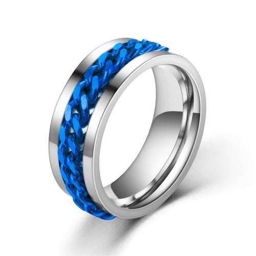 Titanium Steel Finger Ring, plated, Unisex [