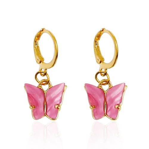 Zinc Alloy Leverback Earring, with Iron & Acrylic, plated, for woman 