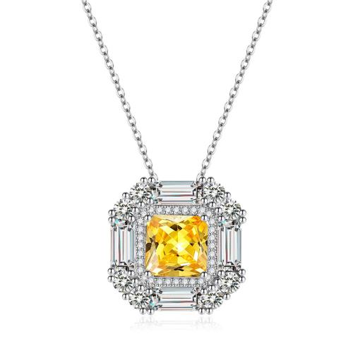 Cubic Zirconia Micro Pave Brass Jewelry Sets, with Gemstone, plated & micro pave cubic zirconia & for woman, yellow 