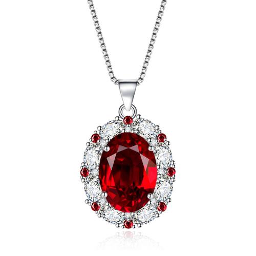 Cubic Zirconia Micro Pave Brass Jewelry Sets, plated & micro pave cubic zirconia & for woman, red 